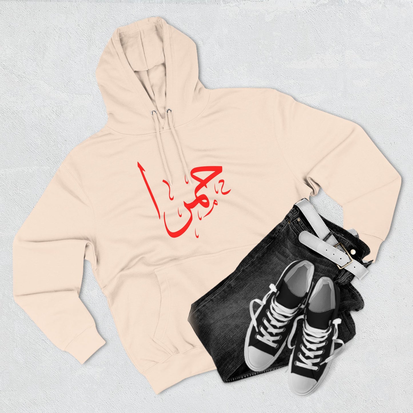 حمرا | Red - Unisex Premium Pullover Hoodie