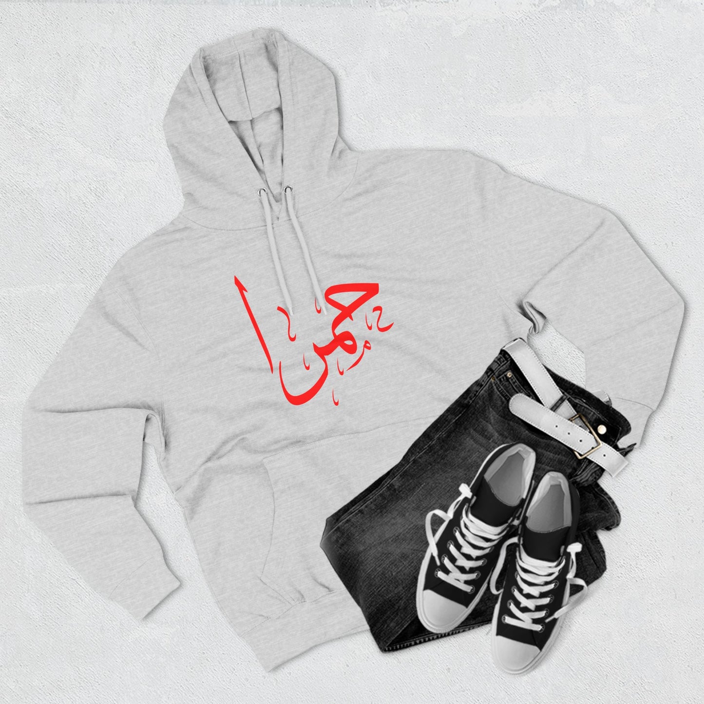 حمرا | Red - Unisex Premium Pullover Hoodie