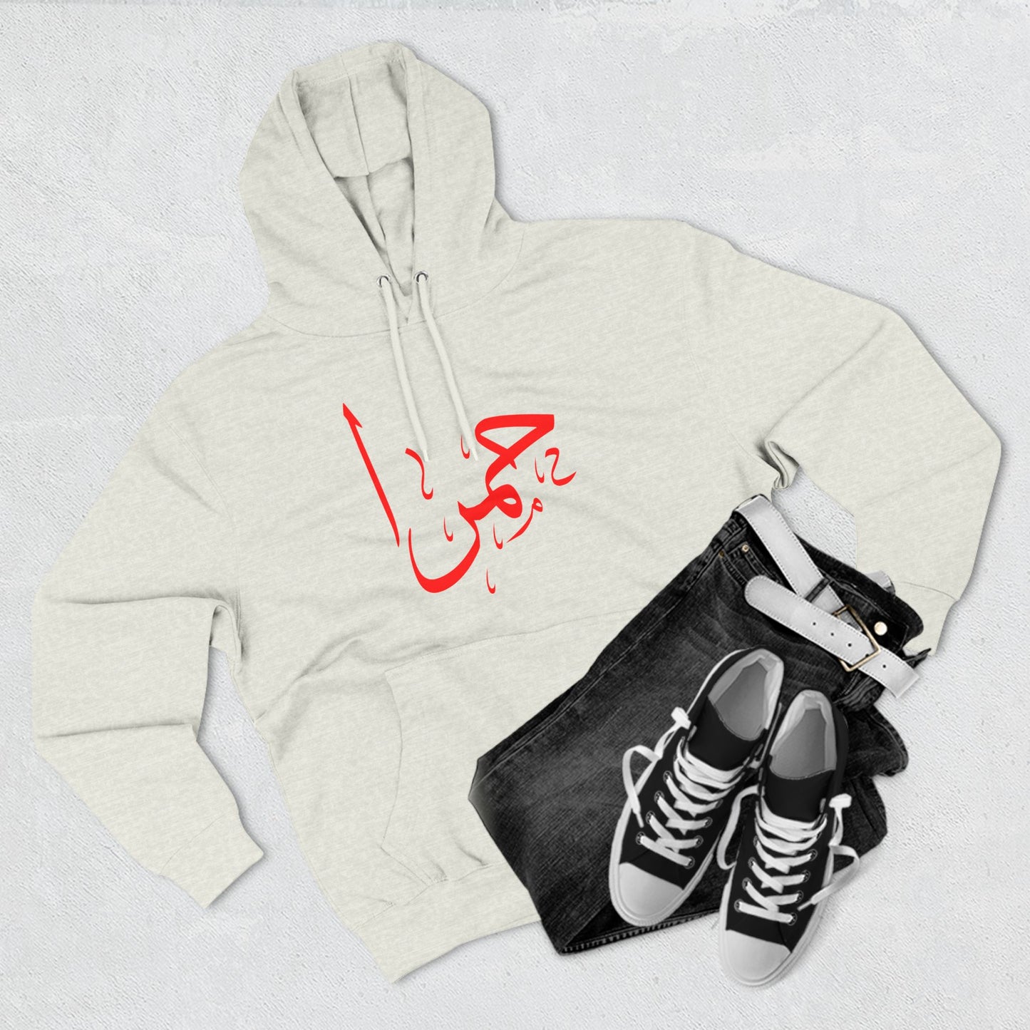 حمرا | Red - Unisex Premium Pullover Hoodie